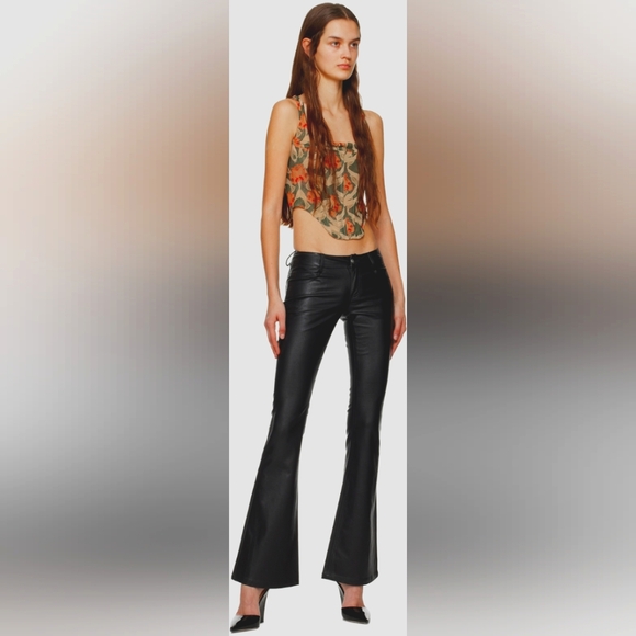 Miaou Black Roxy faux-leather trousers - Picture 1 of 4